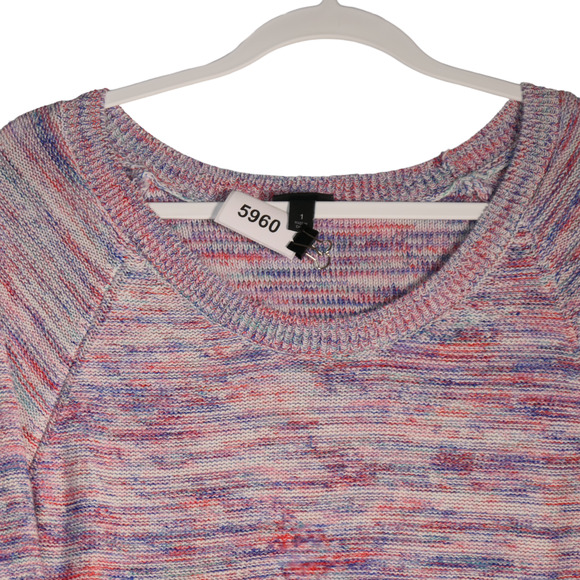 Torrid Tunic Sweater Womens 1X Pink Blue Marled Pullover Cozy Knit Plus Size - Picture 6 of 8